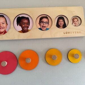 LOVEVERY Colorful Wooden Face Puzzle for Kids